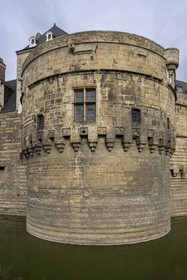 France, Loire-Atlantique (44), Nantes, quartier du Bouffay, le chateau des Ducs de Bretagne, tour du rempart