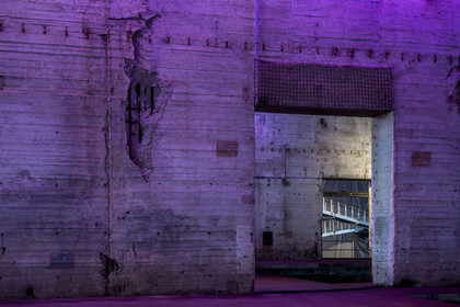 France, Loire-Atlantique (44), Saint-Nazaire, réhabilitation de la base sous-marine allemande construite lors de la dernière guerre mondiale et transformée en espace culturel