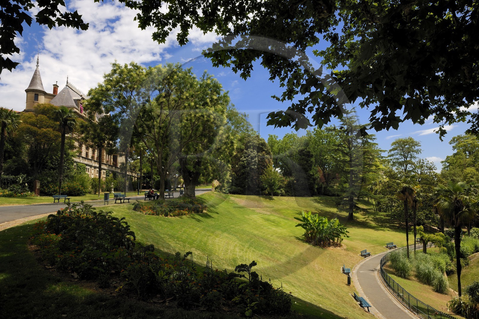 France, Hérault (34), Béziers, parc paysager du Plateau des Poètes