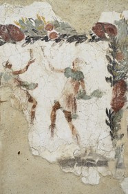 Grèce, île de Delos, classée Patrimoine Mondial de l'UNESCO, site archéologique de Délos, le musée archéologique, fresques