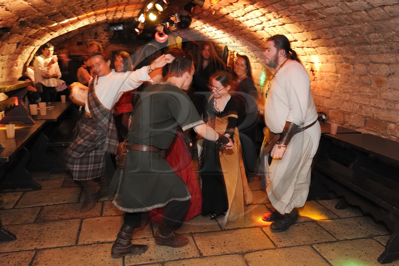 France, Paris (75), les caves Saint-Sabin, taverne médievale