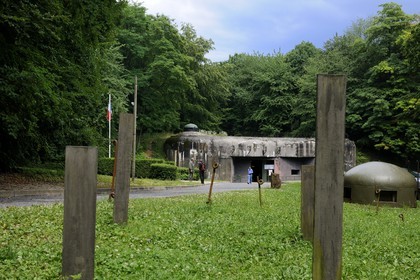 France, Bas-Rhin (67), Hunspach, la Ligne Maginot, le fort de Schoenenbourg, le bloc 7 ou entrée des munitions
