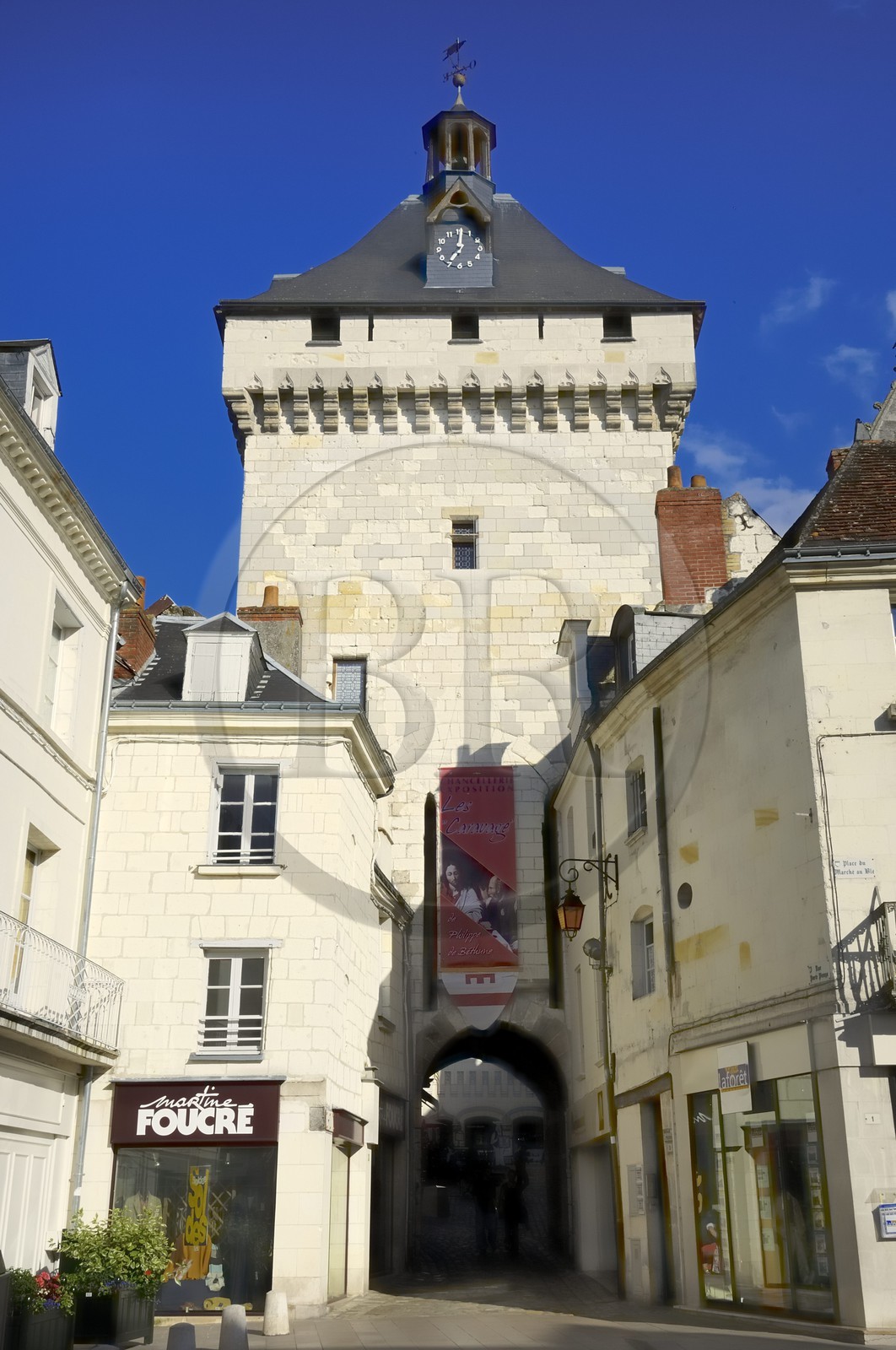 France, Indre-et-Loire (37), Loches, tour de l'hôtel de ville