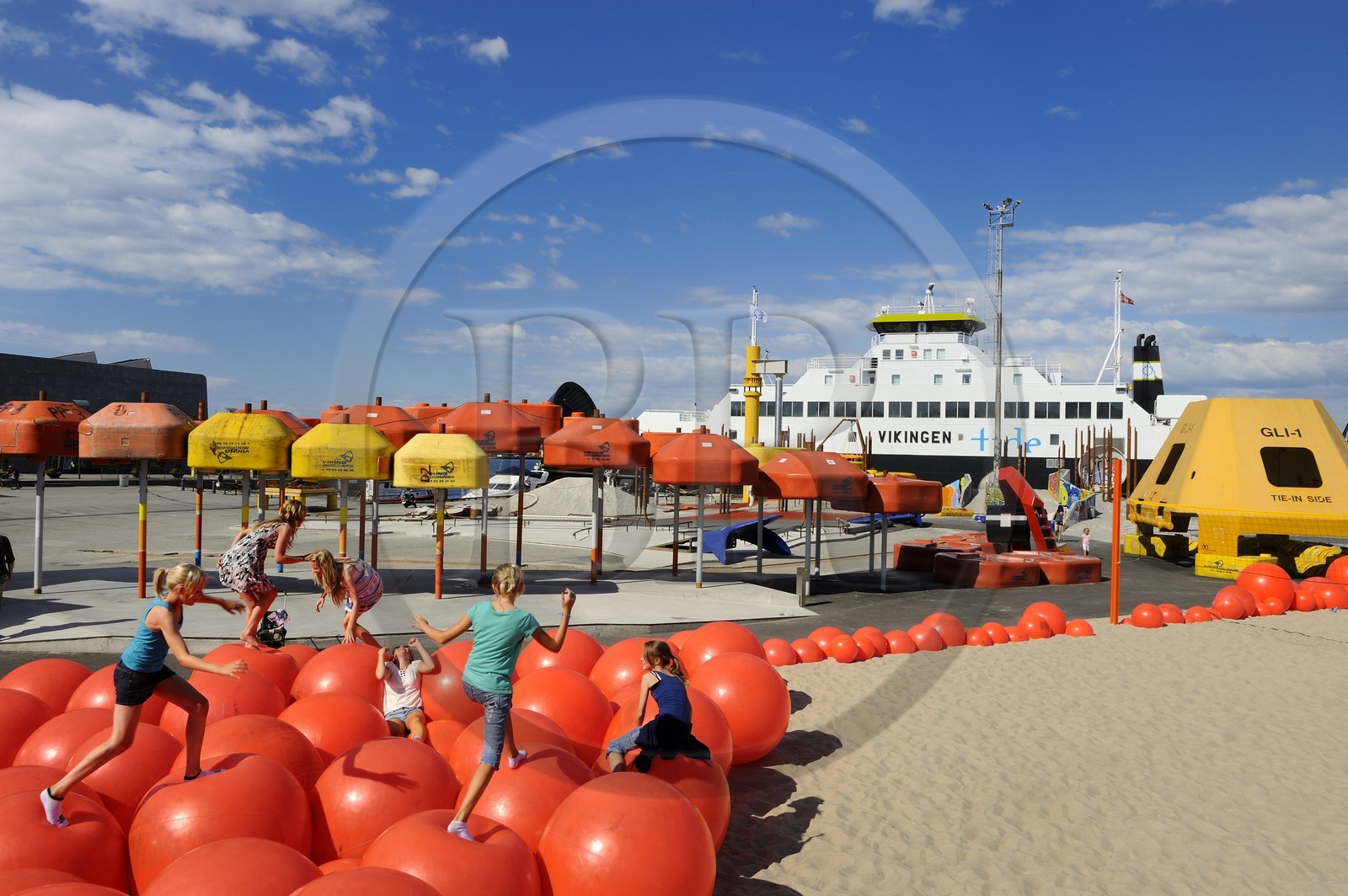 Norvège, Rogaland, Stavanger, le Geopark construit avec du matériel pétrolier déclassé