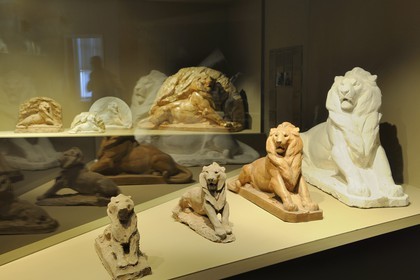 France, Haut-Rhin (68), Colmar, le Musée et maison natale de Bartholdi, projets pour le Lion de Belfort