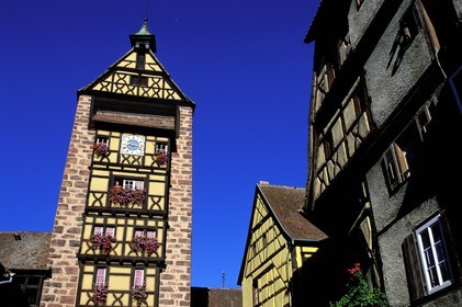 France, Haut-Rhin (68), Route des vins d' Alsace, Riquewihr, labellisé Les Plus Beaux Villages de France, la porte du Dolder, 1291