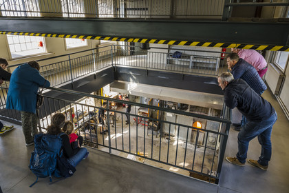 France, Moselle (57), Meisenthal, Centre international d’Art verrier (CIAV), l'atelier de soufflage