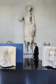 France, Marne (51), Reims, le Palais du Tau, classé Patrimoine Mondial de l'UNESCO, salle du Goliath (XIIIème siècle)