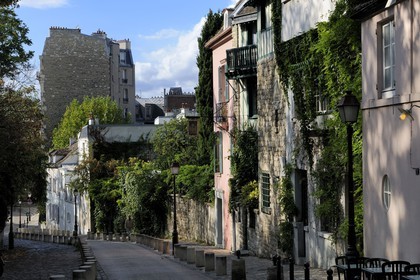 France, Paris (75), la Butte Montmartre, rue de l'abreuvoir