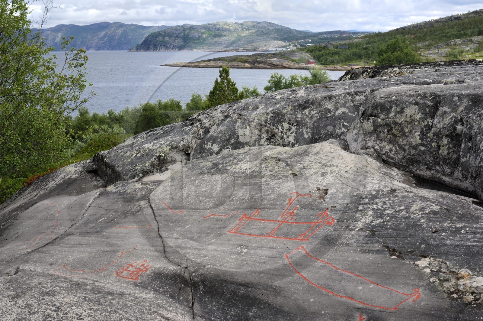 Norvège, Laponie, région du Finnmark, Alta, site des gravures rupestres, classé Patrimoine Mondial de l' UNESCO
