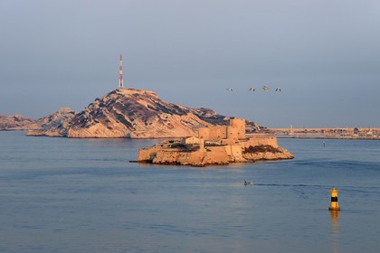 France, Bouches-du-Rhône (13), Marseille, Parc National des Calanques, Archipel des Iles du Frioul, le Chateau d'If