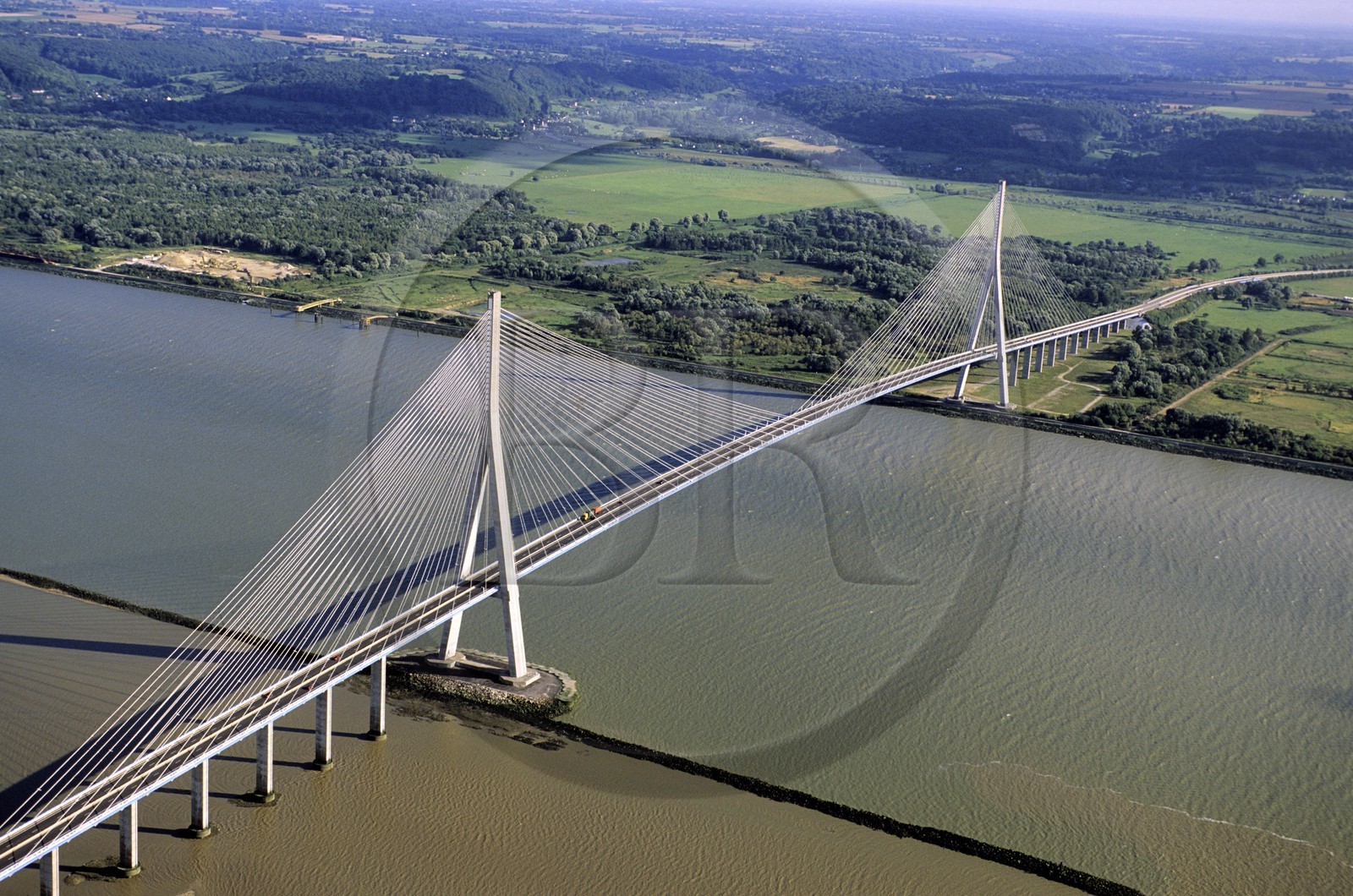France, Calvados (14), Pont de Normandie, (vue a