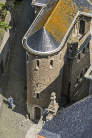 France, Ille-et-Vilaine (35), Côte d'Emeraude, Saint-Malo intra-muros, ancien Hotel particulier d'armateur dans la rue du Collège, Hotel de Plouer devenu collège vers 1800, la chapelle du collège