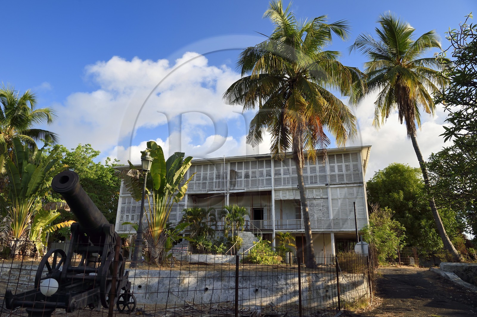 France, Ile de Mayotte, Petite-Terre, Dzaoudzi le centre administratif de Mayotte, l'ancienne maison du gouverneur