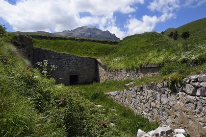 France, Alpes-Maritimes (06), le Fort de la Marguerie ou Fort Margheria (1842m) à l'ouest du Col de Tende, batterie construite par les Italiens en 1883