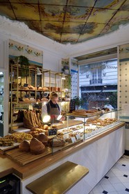 France, Paris (75), Patisserie Boulangerie Boris Lumé dans la rue Caulaincourt