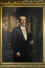 France, Haut-Rhin (68), Colmar, le Musée et maison natale de Bartholdi, portrait de Bartholdi