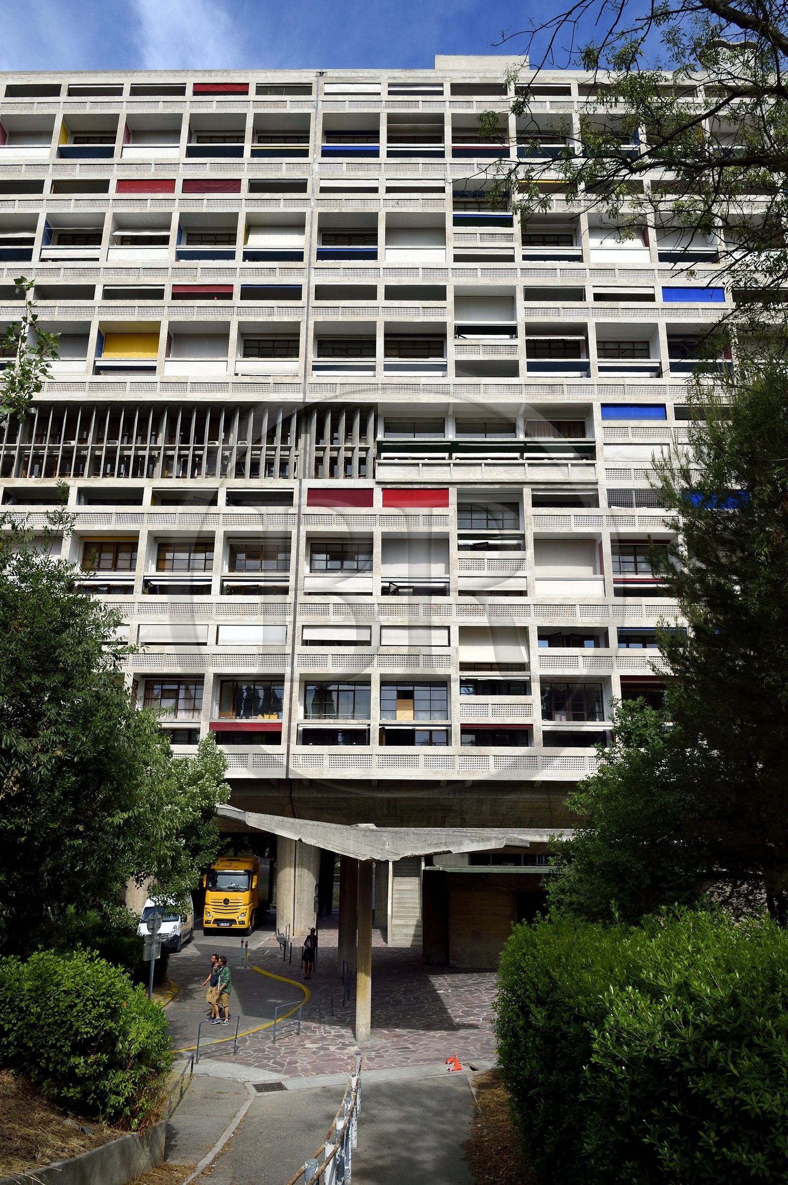 France, Bouches-du-Rhône (13), Marseille, oeuvre architecturale de Le Corbusier, classée Patrimoine Mondial de l'UNESCO, la Cité Radieuse par l'architecte Le Corbusier