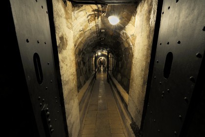 France, Bas-Rhin (67), le Fort de Mutzig, une galerie ovoïde de la Feste