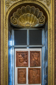 France, Paris (75), Bibliothèque Nationale de France, site Richelieu, la galerie Mazarin, Bilongue (détail) (2020) de l'artiste Barthélémy Toguo (exposition temporaire)