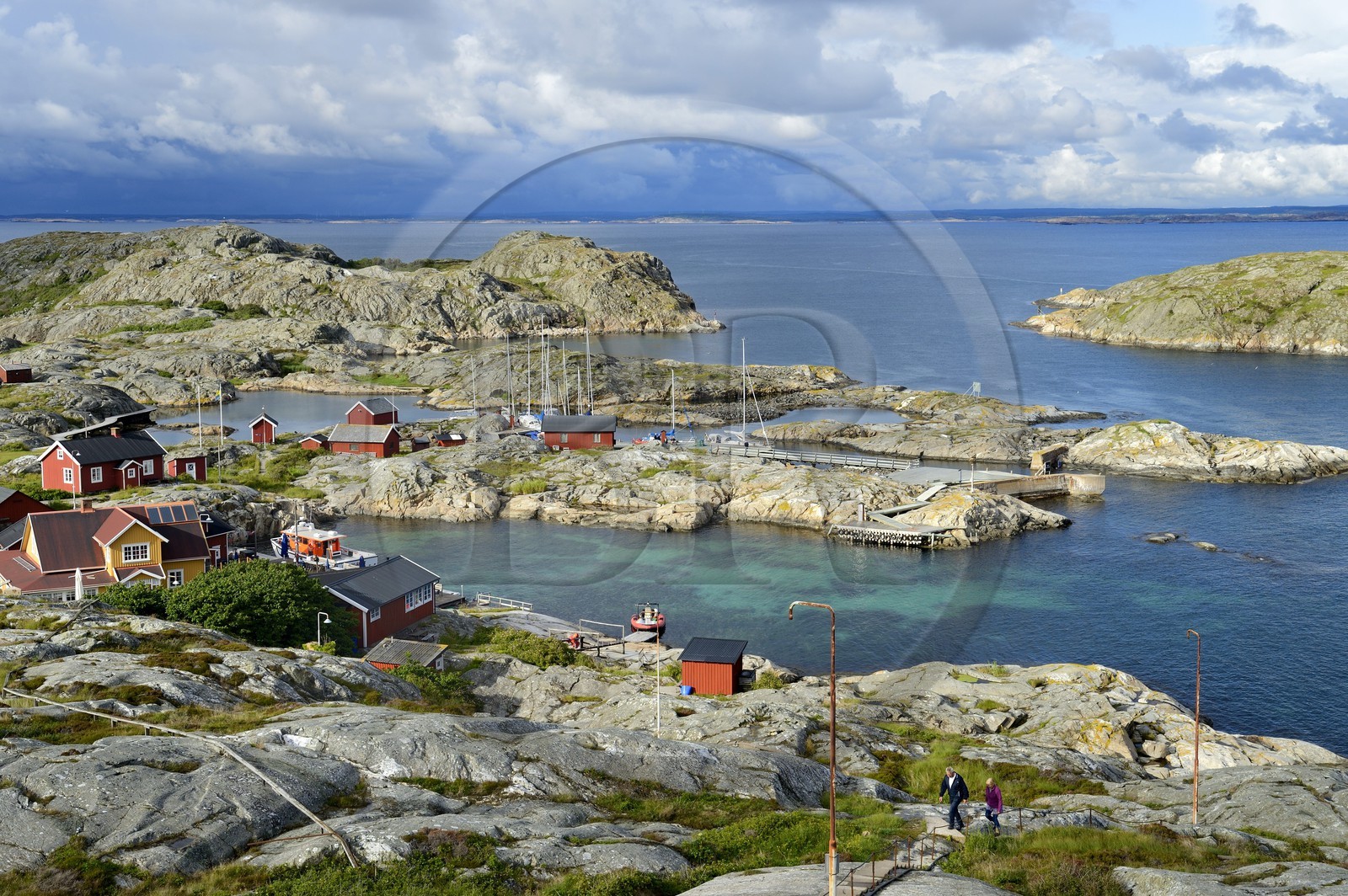 Suède, Västra Götaland, Väderöarna (iles météo) au large de Fjällbacka, le petit port