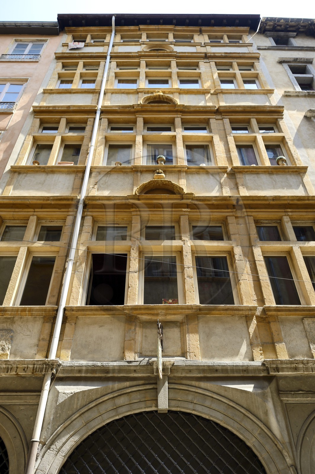 France, Rhône (69), Lyon, site historique classé Patrimoine Mondial de l'UNESCO, quartier de Saint-Paul dans le Vieux Lyon, maison Renaissance Philibert de Masso au n°21 de la rue Juiverie