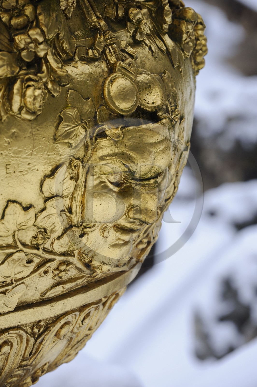 France, Yvelines (78), parc du château de Versailles sous la neige, classé Patrimoine Mondial de l'UNESCO, le Bosquet de la Salle de Bal