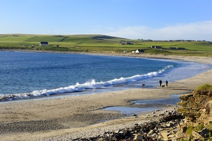 Royaume-Uni, Ecosse, Iles Orcades, Ile de Mainland, la Baie de Skaill à Skara Brae