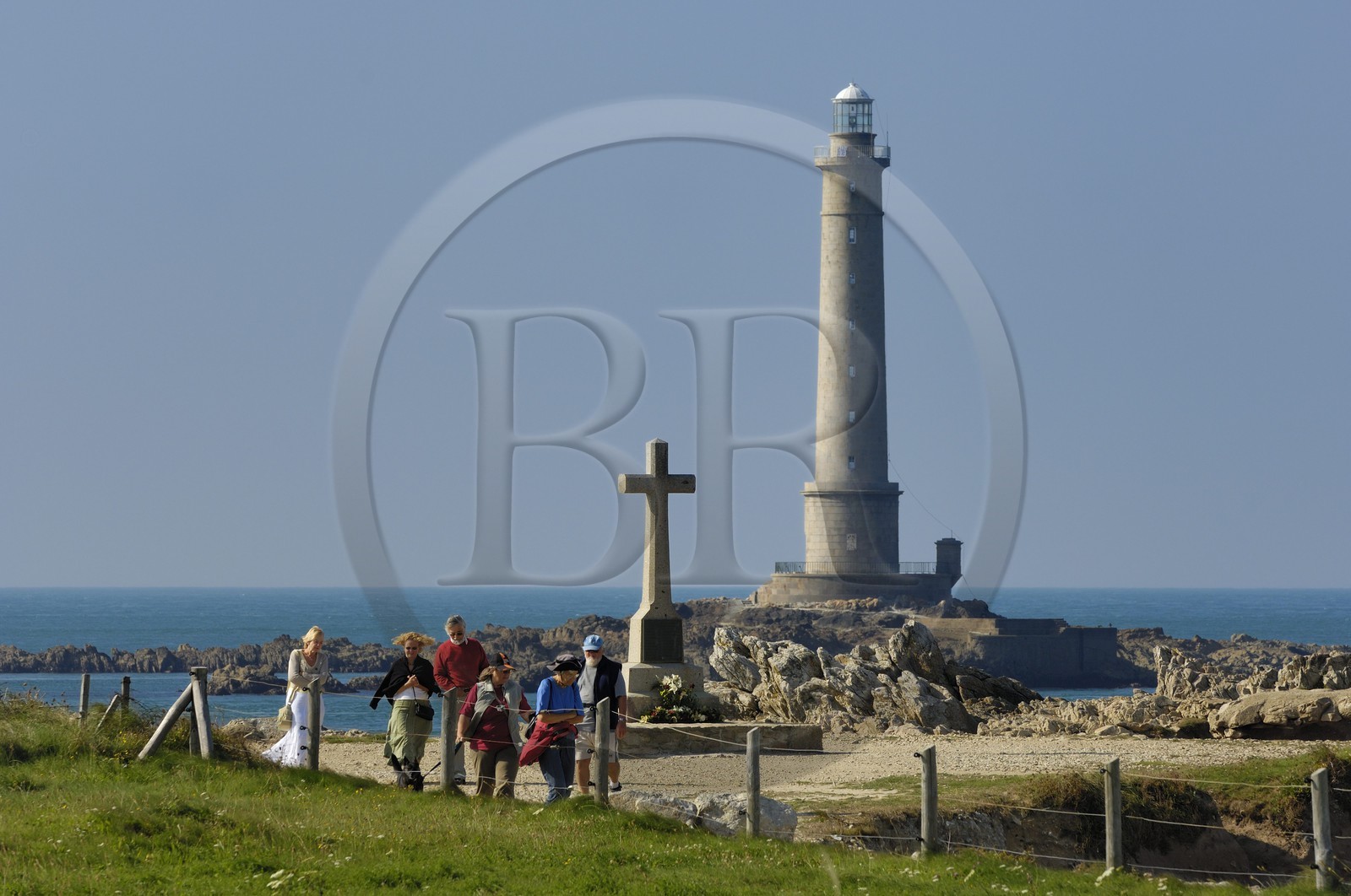 France, Manche (50), Cap de la Hague, le phare du petit port de Goury