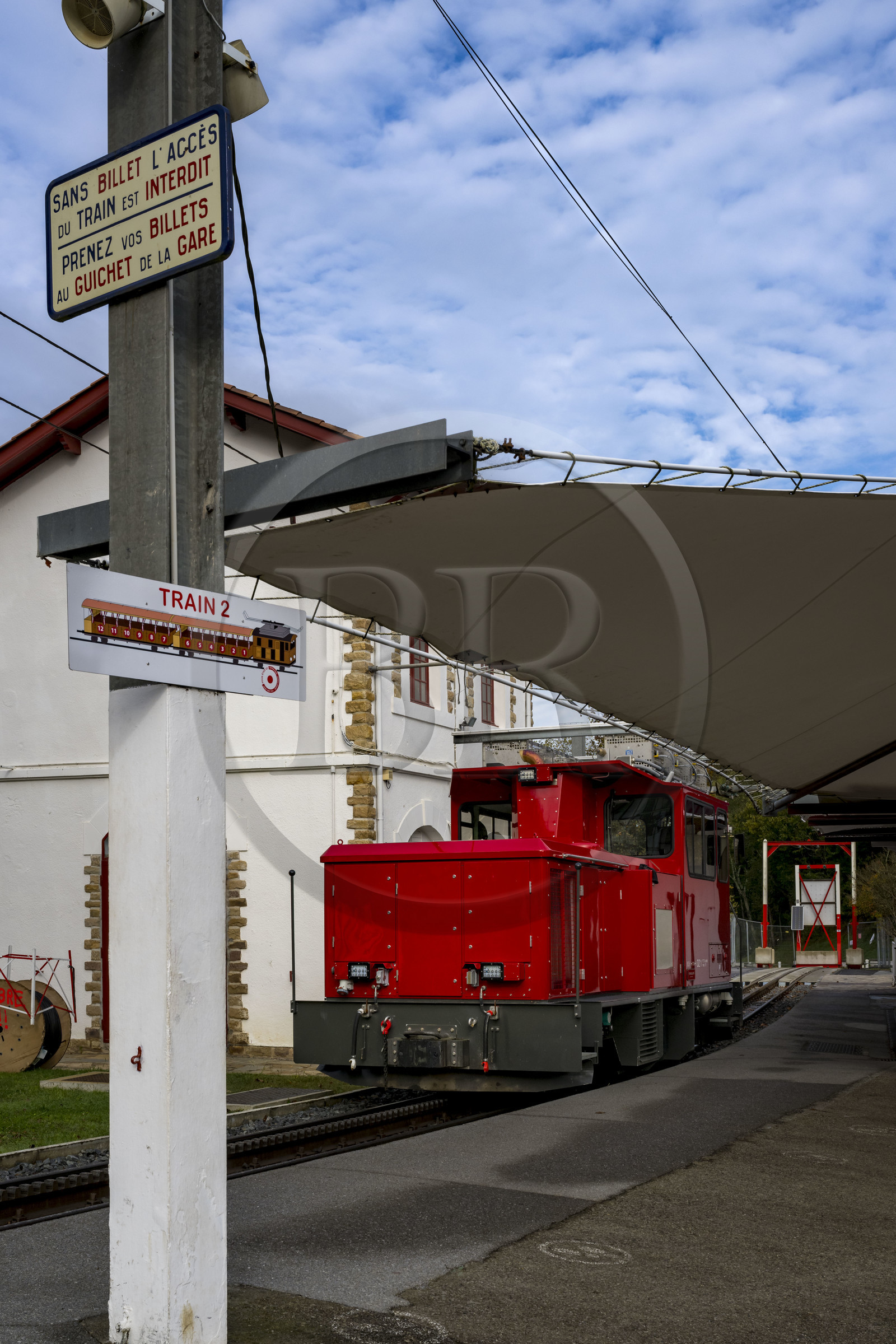 France, Pyrénées-Atlantiques (64), Pays-Basque, Sare, gare du Train de La Rhune