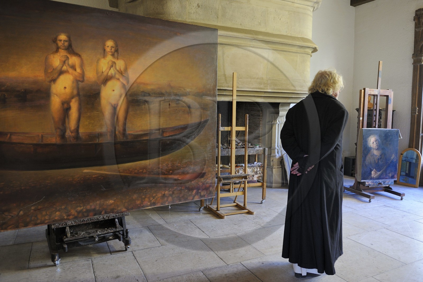 France, Yvelines (78), Maisons-Laffitte, le peintre suédois Odd Nerdrum