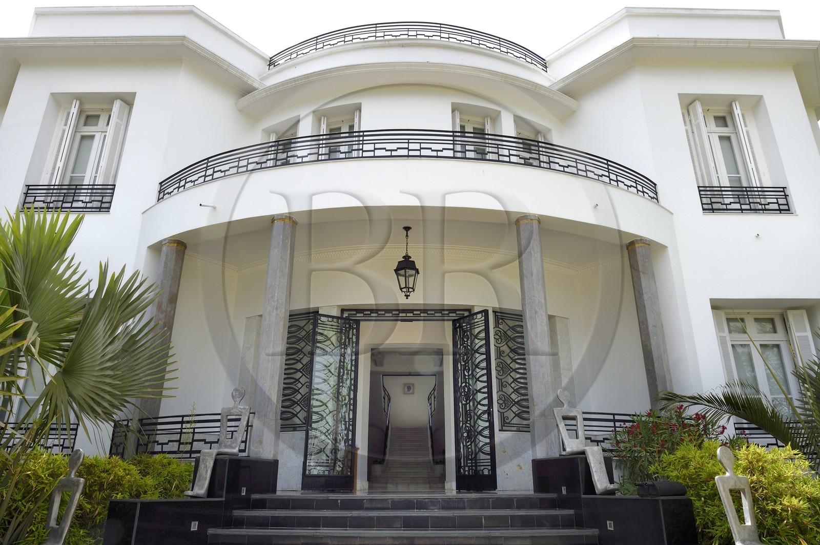 Maroc, Casablanca, Villa des Arts de style Art Déco construite en 1934 boulevard Brahim Roudani