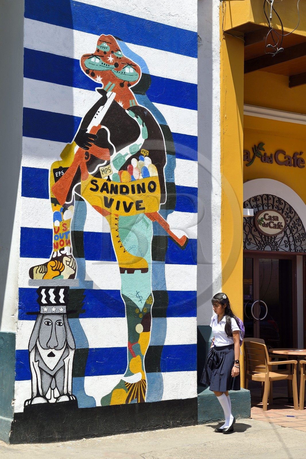 Nicaragua, Leon, fresques murales de la révolution sandiniste