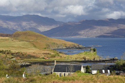 Royaume-Uni, Ecosse, région des Highlands, les Hébrides, Ile de Skye, Teangue, ruines du chateau de Knock
