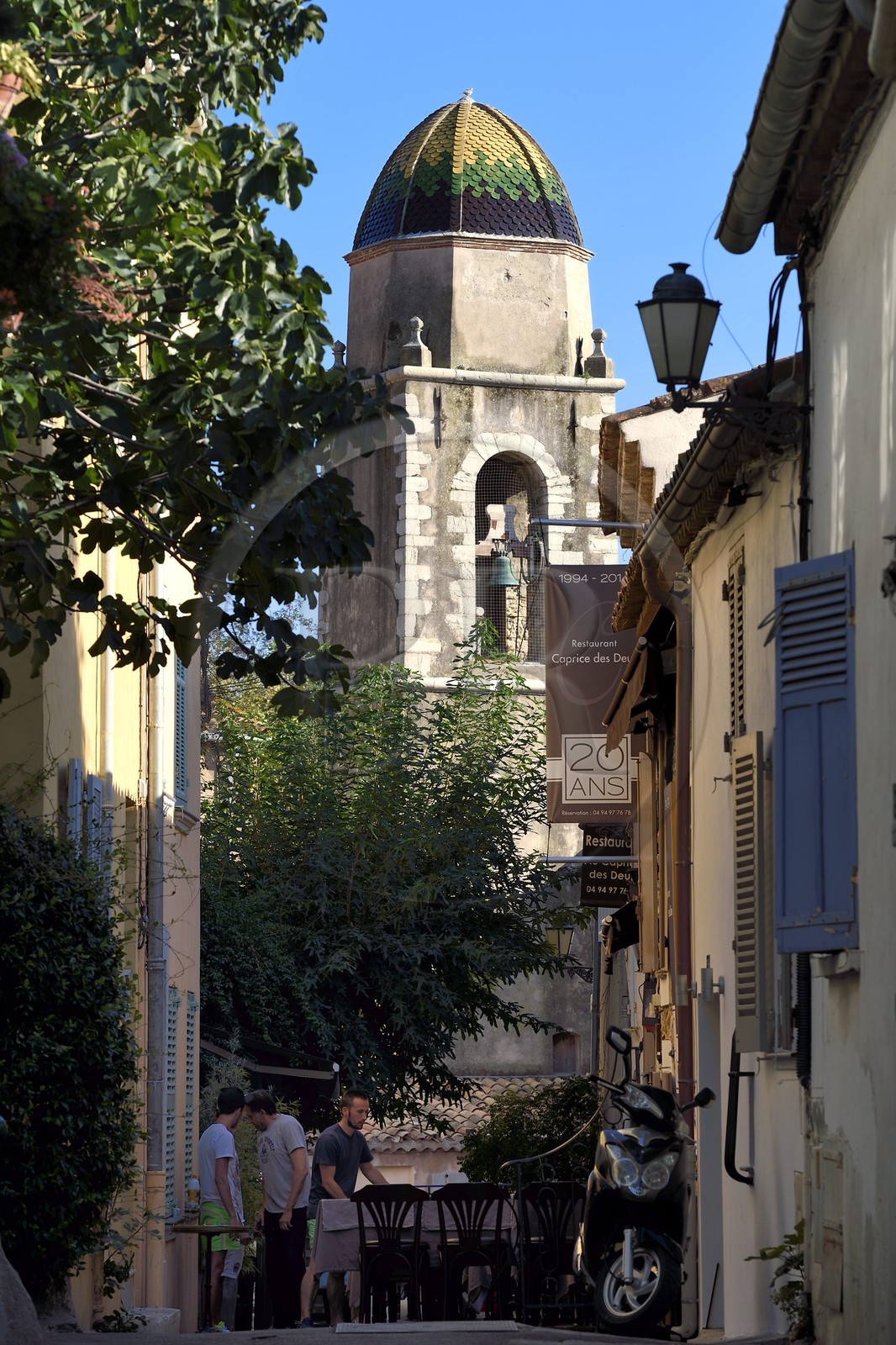France, Var (83), Saint-Tropez, clocher de la chapelle de la Miséricorde