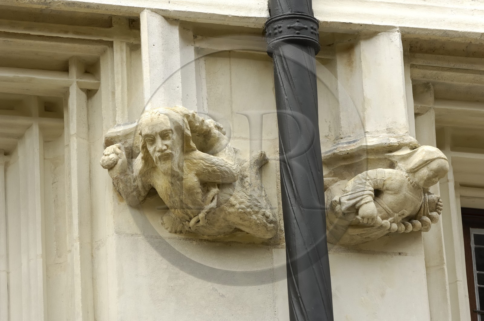 France, Loir et Cher (41), Blois, hôtel d'Alluye rue Saint-Honoré, façade gothico-Renaissance