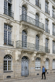 France, Loire-Atlantique (44), Nantes, maison d'armateur au 10 quai Turenne sur l'ancienne Ile Feydeau