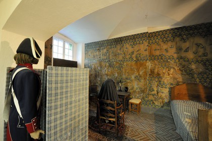 France, Paris (75), Ile de la Cité, la Conciergerie dans le Palais de Justice, la cellule reconstituée de Marie-Antoinette