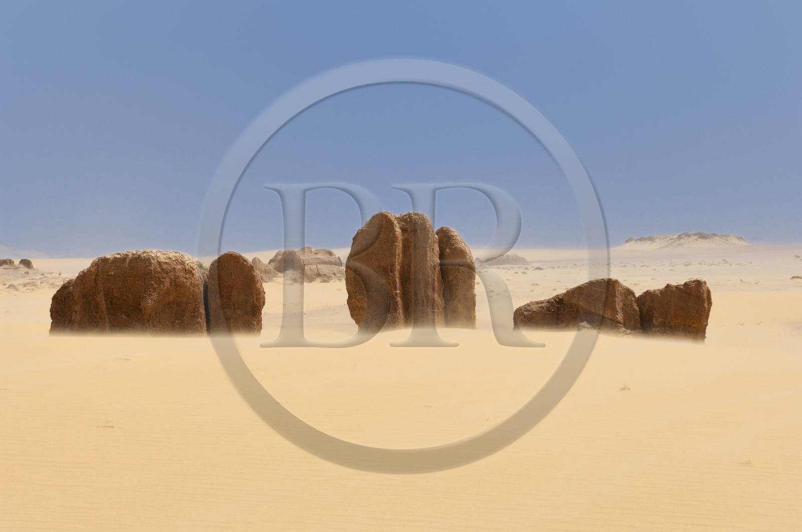 Egypte, Haute-Egypte, désert libyque, paysage désertique vers  Umm el-Dabadib au nord-est de Kharga