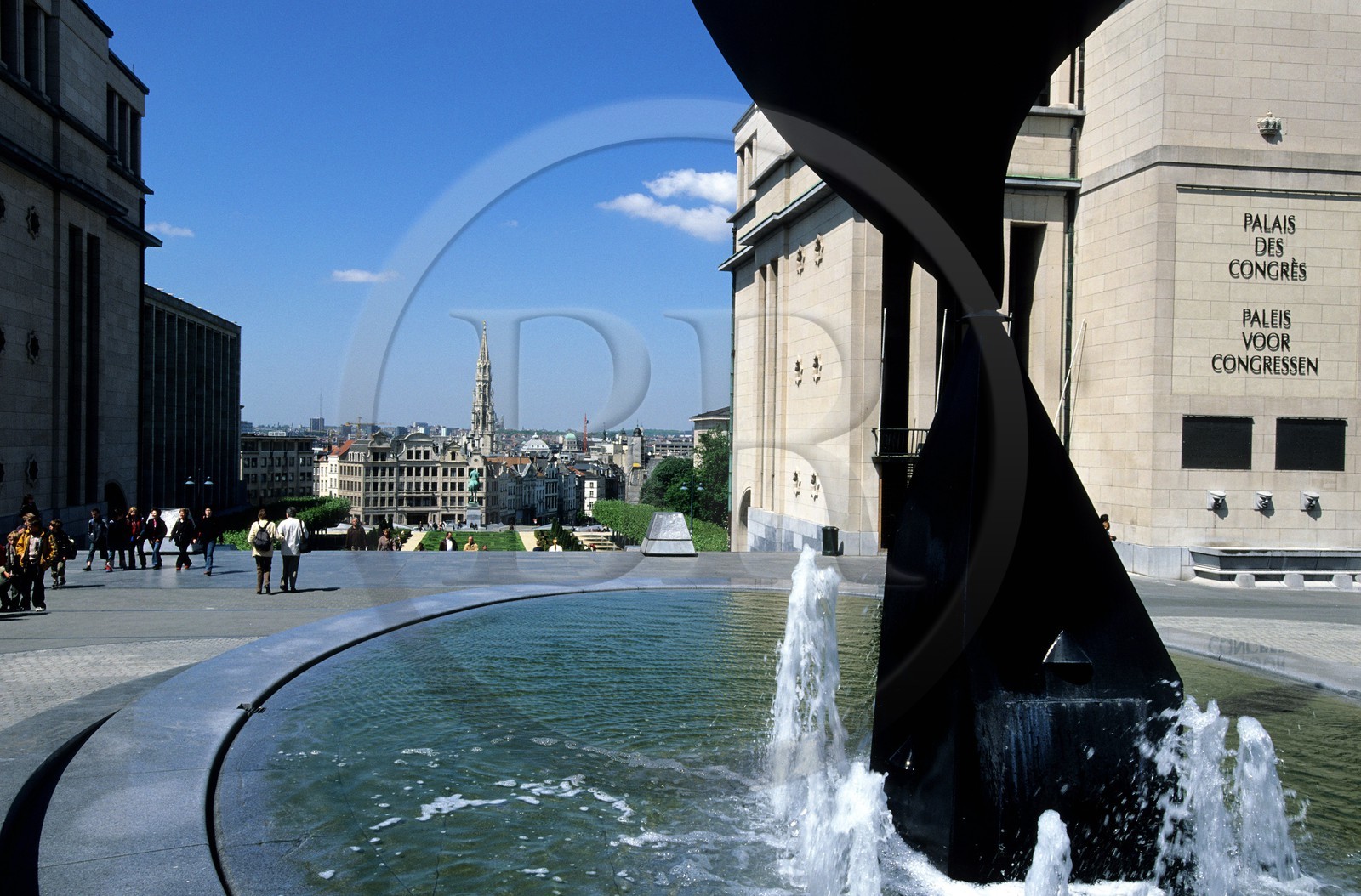 Belgique, Bruxelles, esplanade surplombant le Mont-des-Arts