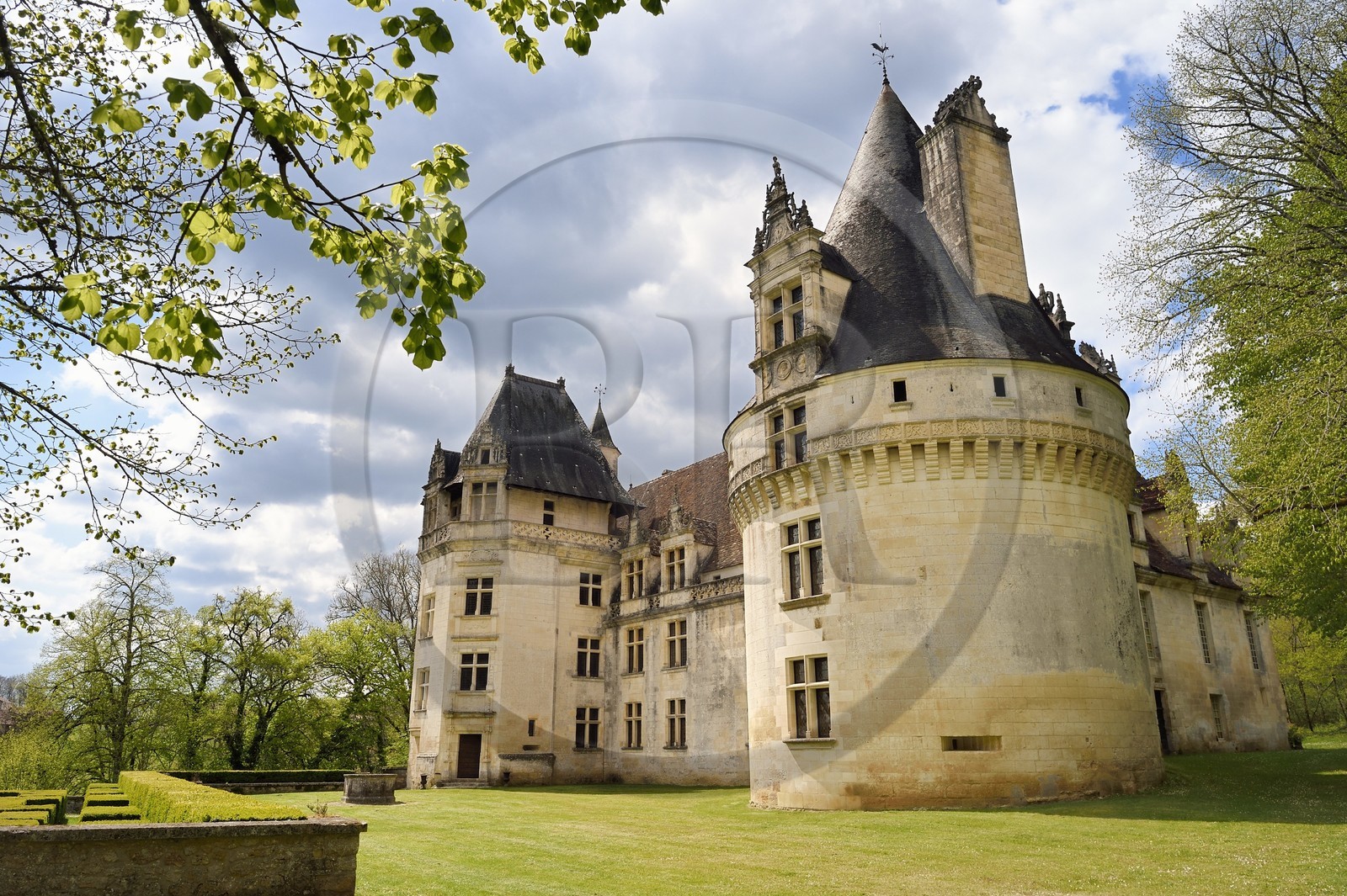 France, Dordogne (24), Périgord Vert, Villars, château de Puyguilhem de style Renaissance