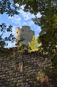 France, Bas-Rhin (67), Route des vins d'Alsace, Andlau, le chateau d'Andlau (Haut-Andlau)