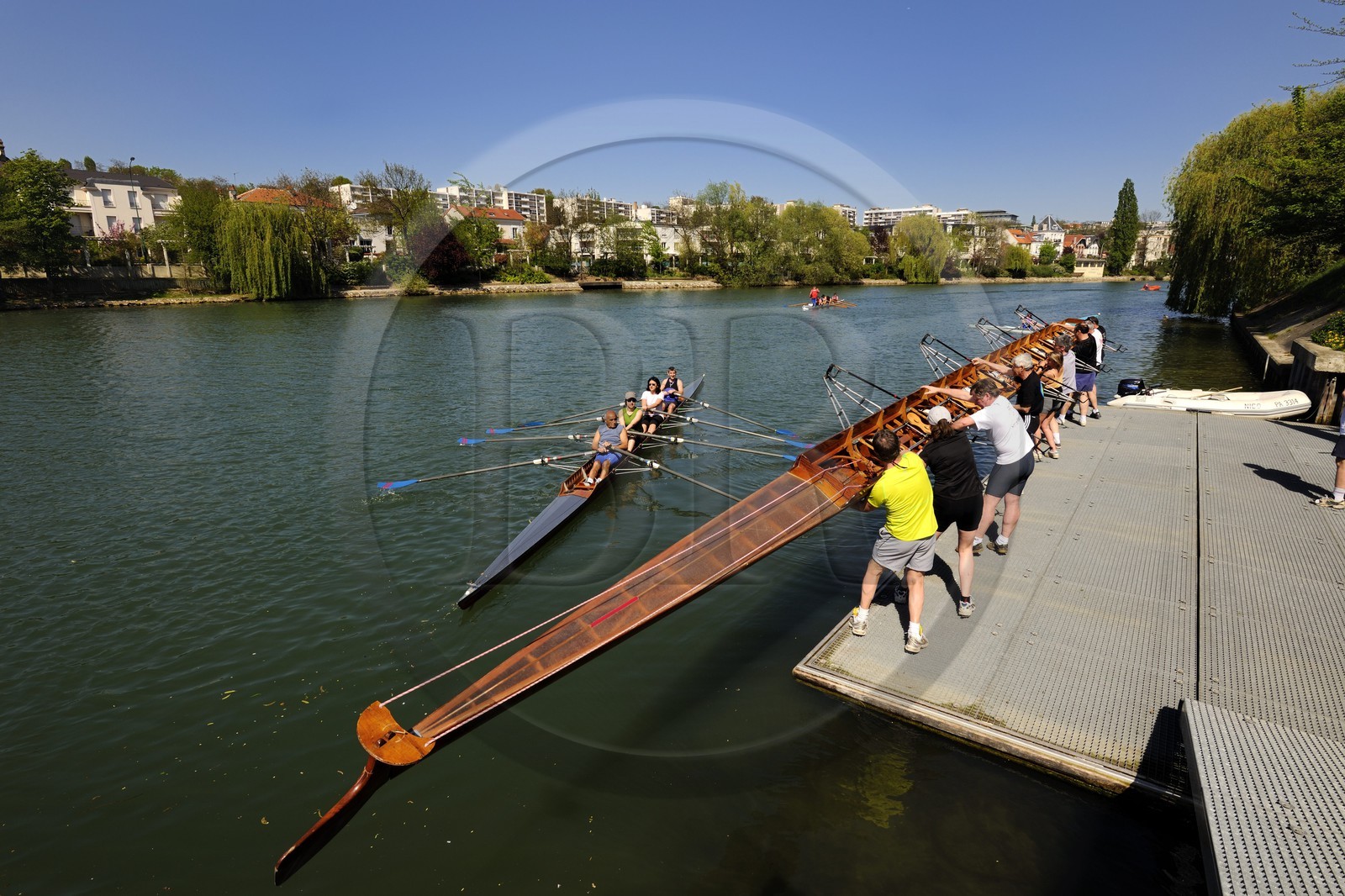 France, Val-de-Marne (94), les bords de Marne, Joinville-le-Pont, club d'aviron US Metro