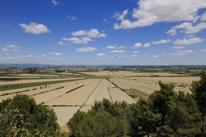 France, Hérault (34), l'ancien étang de Montady asséché depuis 1247