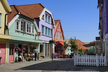 Norvège, Rogaland, Stavanger, maison en bois de la vieille ville