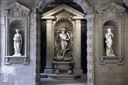 Italie, Lombardie, Milan, Quadrilatère de la Mode (Quadrilatero della moda), palais musée Palazzo Bagatti Valsecchi rues Via Monte Napoleone and via Gesu