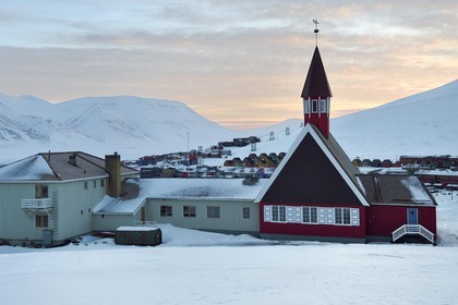 Norvège, Svalbard, Spitzberg, Longyearbyen, l'église