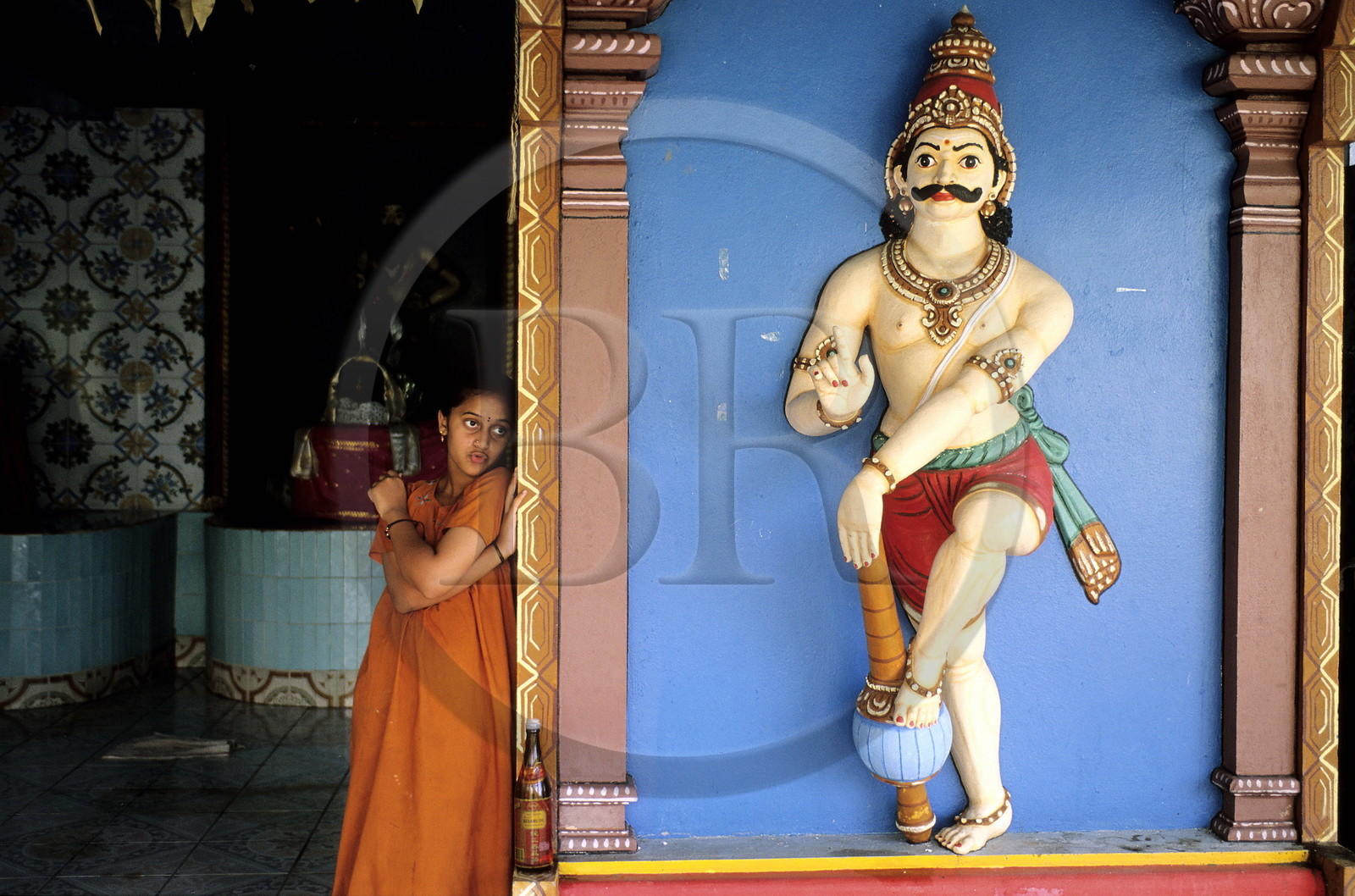 France, île de la Réunion, Etang Saint-Paul, petit temple Tamoul