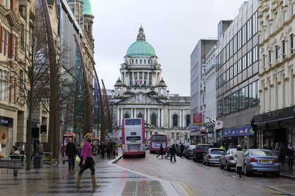 Royaume-Uni, Irlande du Nord, Belfast, le City Hall (hotel de ville) sur Donegall square