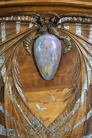 France, Meurthe-et-Moselle (54), Nancy, musée de l'Ecole de Nancy, lit Aube et Crépuscule (1904) de Emile Gallé